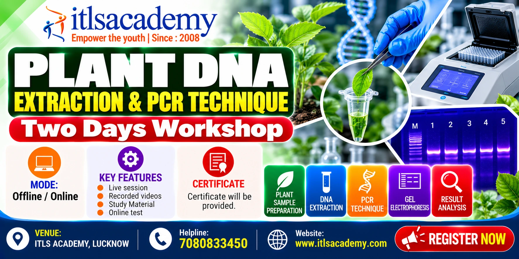 PLANT DNA EXTRACTION & PCR TECHNIQUE